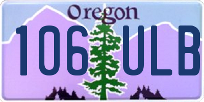 OR license plate 106ULB
