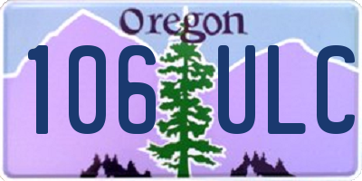 OR license plate 106ULC