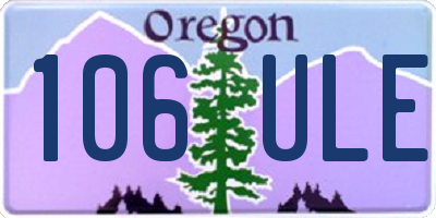 OR license plate 106ULE