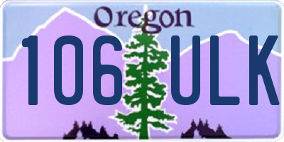 OR license plate 106ULK