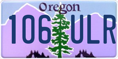 OR license plate 106ULR