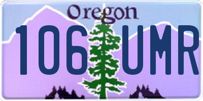 OR license plate 106UMR