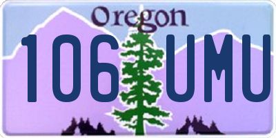 OR license plate 106UMU