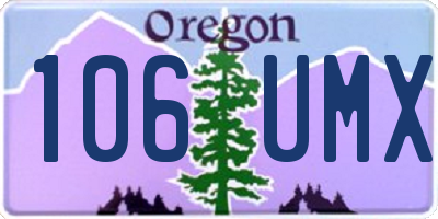 OR license plate 106UMX