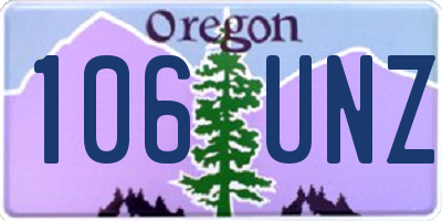 OR license plate 106UNZ