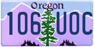 OR license plate 106UOC
