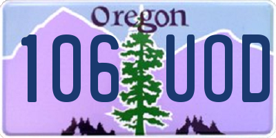 OR license plate 106UOD