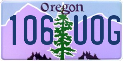 OR license plate 106UOG