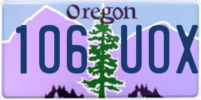 OR license plate 106UOX