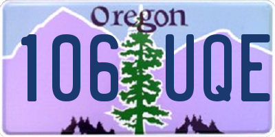 OR license plate 106UQE