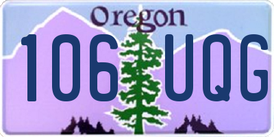 OR license plate 106UQG