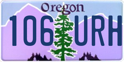OR license plate 106URH