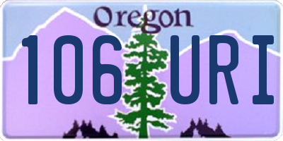 OR license plate 106URI