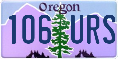 OR license plate 106URS