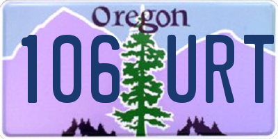 OR license plate 106URT