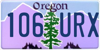 OR license plate 106URX