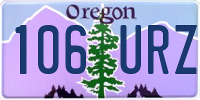 OR license plate 106URZ