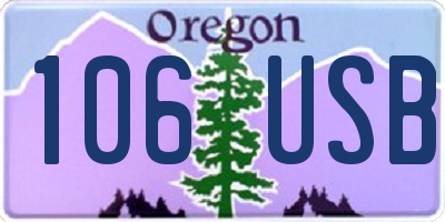 OR license plate 106USB