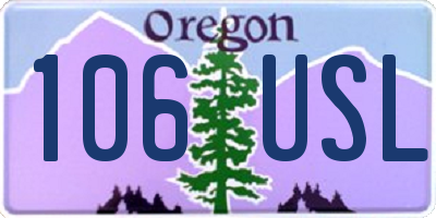 OR license plate 106USL
