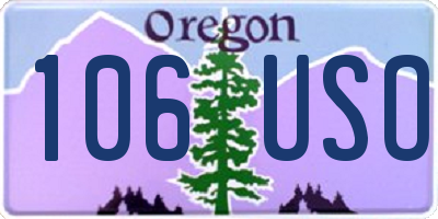 OR license plate 106USO