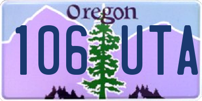 OR license plate 106UTA