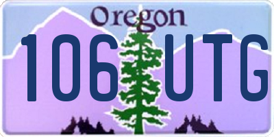 OR license plate 106UTG