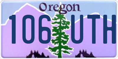 OR license plate 106UTH