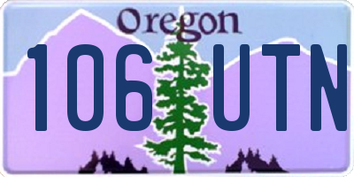 OR license plate 106UTN