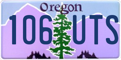 OR license plate 106UTS