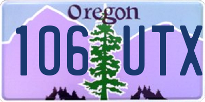 OR license plate 106UTX
