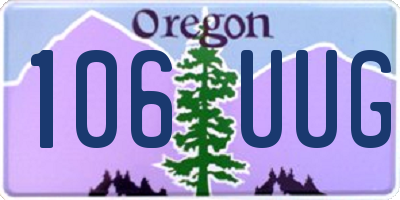 OR license plate 106UUG