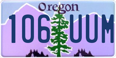 OR license plate 106UUM