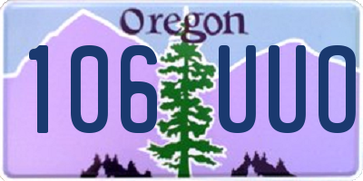 OR license plate 106UUO