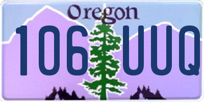 OR license plate 106UUQ
