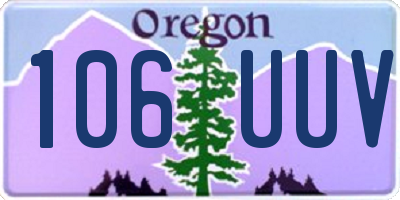 OR license plate 106UUV
