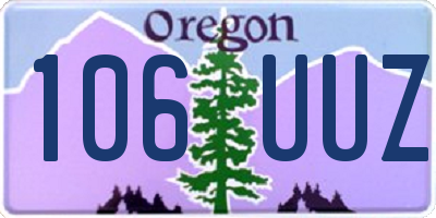 OR license plate 106UUZ