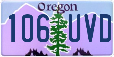 OR license plate 106UVD