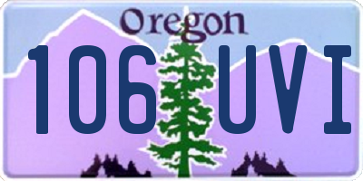 OR license plate 106UVI