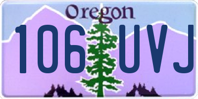 OR license plate 106UVJ