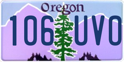OR license plate 106UVO