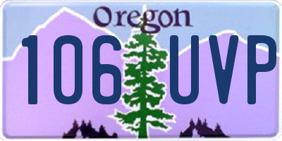OR license plate 106UVP