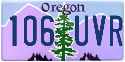 OR license plate 106UVR