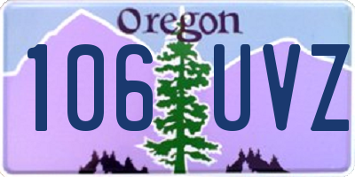 OR license plate 106UVZ