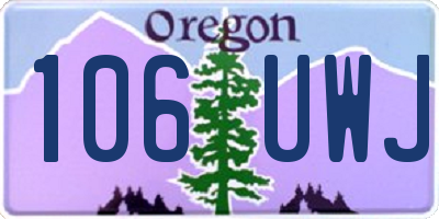 OR license plate 106UWJ