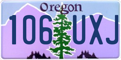 OR license plate 106UXJ