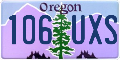 OR license plate 106UXS