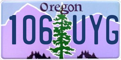 OR license plate 106UYG