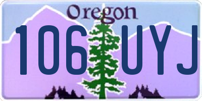 OR license plate 106UYJ