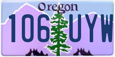 OR license plate 106UYW