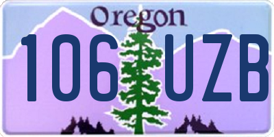 OR license plate 106UZB